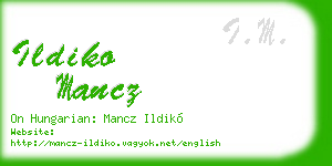 ildiko mancz business card