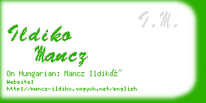 ildiko mancz business card